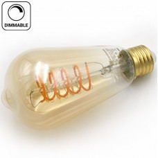 Λάμπα LED ST64 Αβοκάντο 6W E27 230V 230lm Ντιμαριζόμενη 1800K Θερμό φως Μελί Γυαλί 13-2764960019